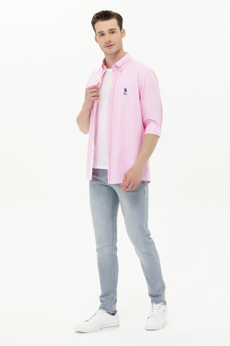 Erkek Manolya Uzun Kollu Basic Gömlek - 50262934047