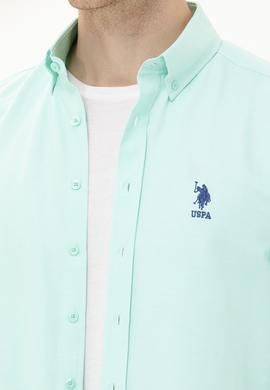 Erkek Su Yeşili Uzun Kollu Basic Gömlek - 50262934078