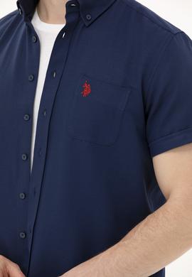 Erkek Lacivert Kısa Kollu Gömlek - 50262942011