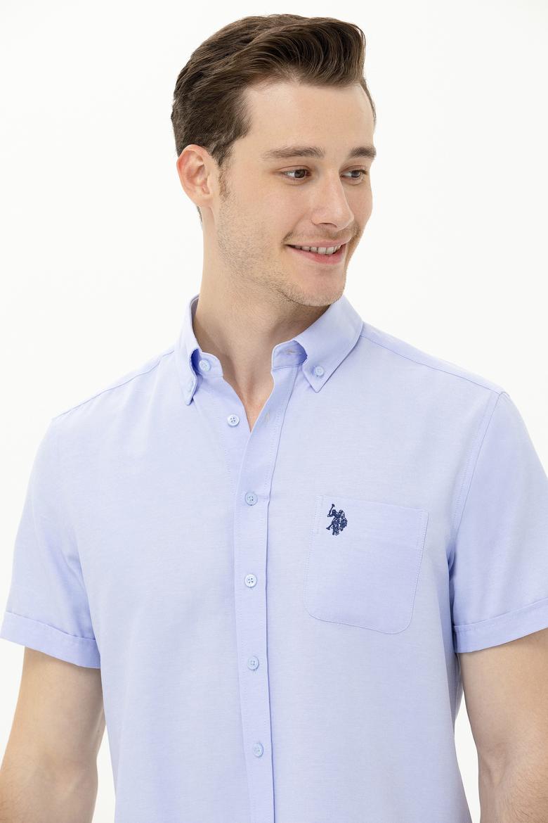 Erkek Mavi Kısa Kollu Gömlek - 50262942025
