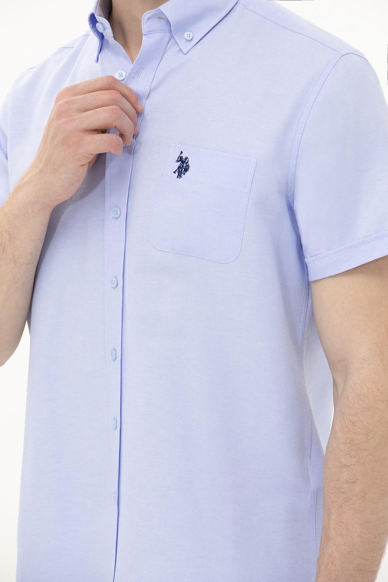 Erkek Mavi Kısa Kollu Gömlek - 50262942025