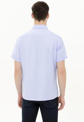 Erkek Mavi Kısa Kollu Gömlek - 50262942025
