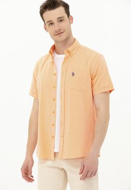 Erkek Turuncu Kısa Kollu Gömlek - 50262942056