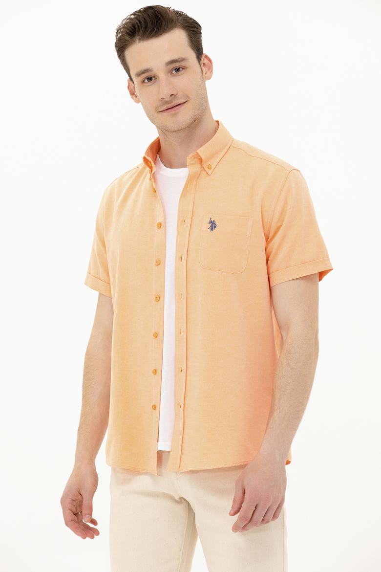 Erkek Turuncu Kısa Kollu Gömlek - 50262942056