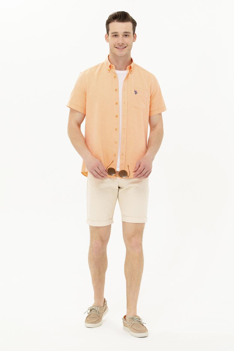 Erkek Turuncu Kısa Kollu Gömlek - 50262942056