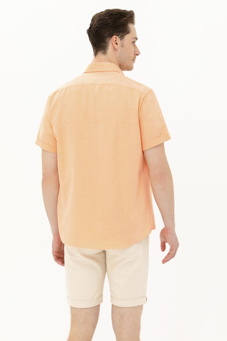 Erkek Turuncu Kısa Kollu Gömlek - 50262942056