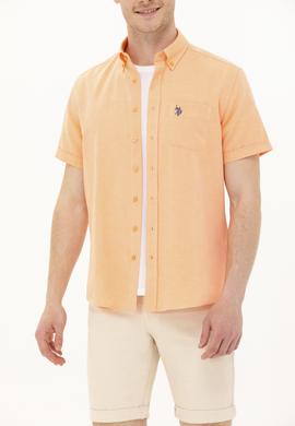 Erkek Turuncu Kısa Kollu Gömlek - 50262942056