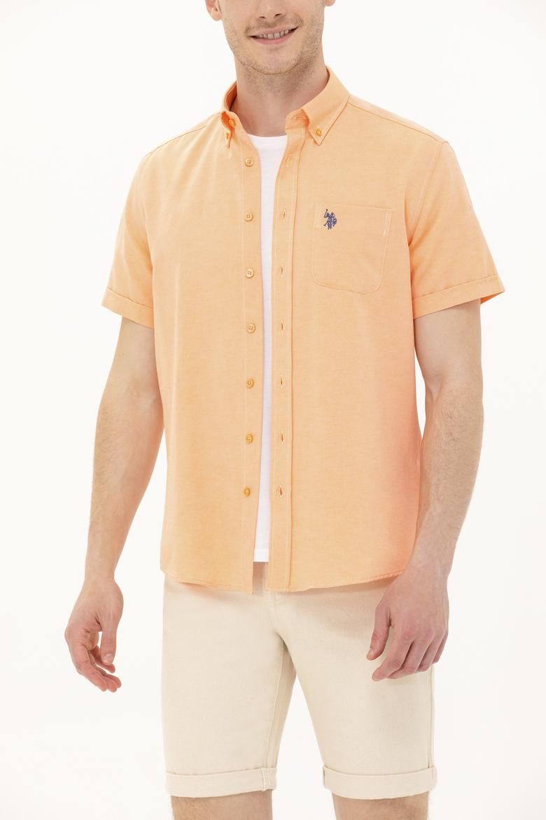 Erkek Turuncu Kısa Kollu Gömlek - 50262942056