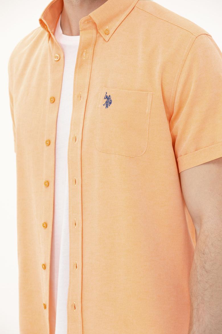 Erkek Turuncu Kısa Kollu Gömlek - 50262942056
