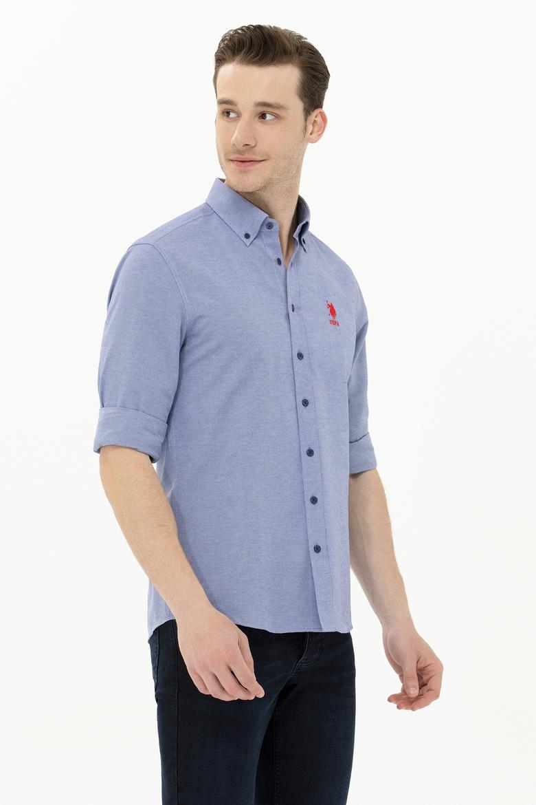 Erkek Lacivert Uzun Kollu Basic Gömlek - 50262980020