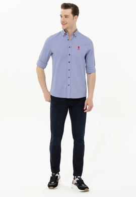 Erkek Lacivert Uzun Kollu Basic Gömlek - 50262980020