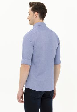 Erkek Lacivert Uzun Kollu Basic Gömlek - 50262980020