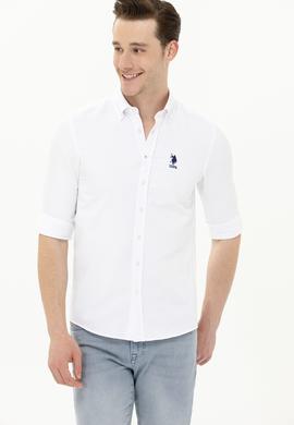 Erkek Beyaz Uzun Kollu Basic Gömlek - 50262980117