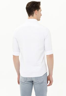 Erkek Beyaz Uzun Kollu Basic Gömlek - 50262980117