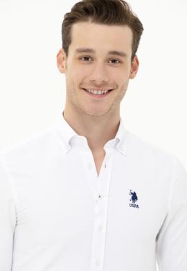 Erkek Beyaz Uzun Kollu Basic Gömlek - 50262980117