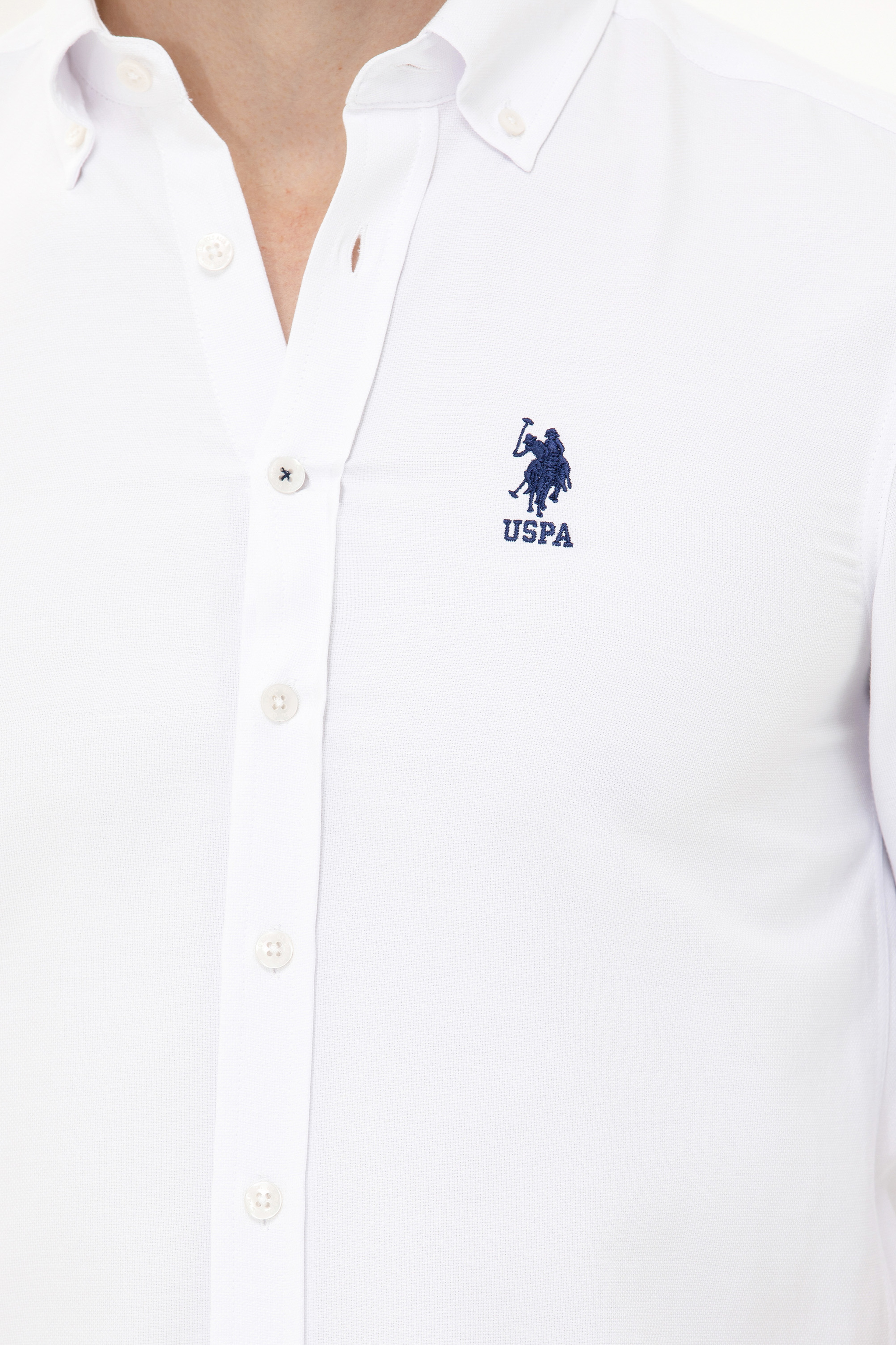 Erkek Beyaz Uzun Kollu Basic Gömlek