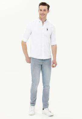 Erkek Beyaz Uzun Kollu Basic Gömlek - 50262980117