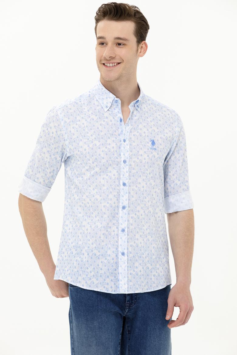 Erkek Mavi Uzun Kollu Gömlek - 50263152038