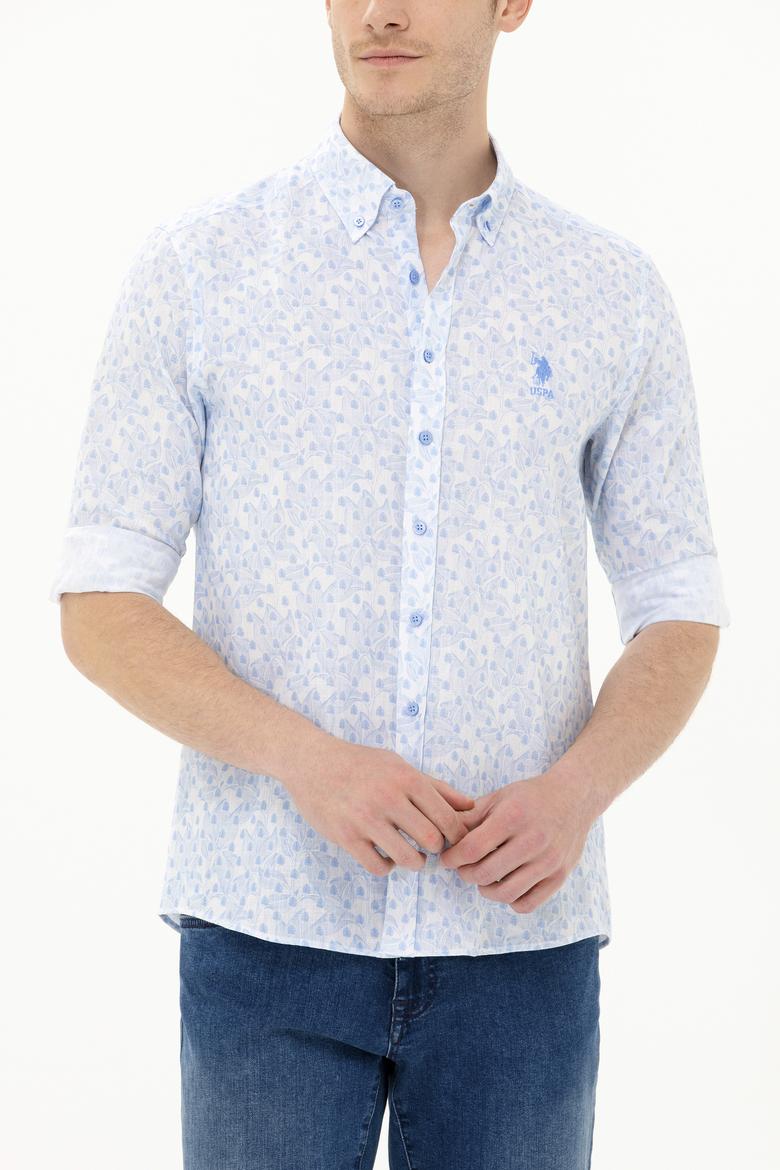 Erkek Mavi Uzun Kollu Gömlek - 50263152038