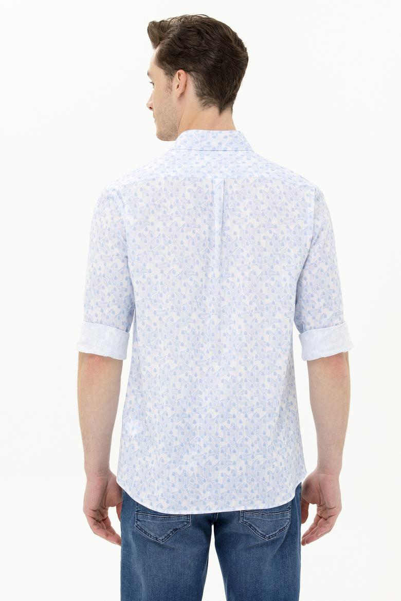 Erkek Mavi Uzun Kollu Gömlek - 50263152038