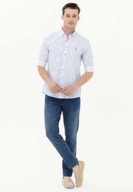 Erkek Mavi Uzun Kollu Gömlek - 50263152038