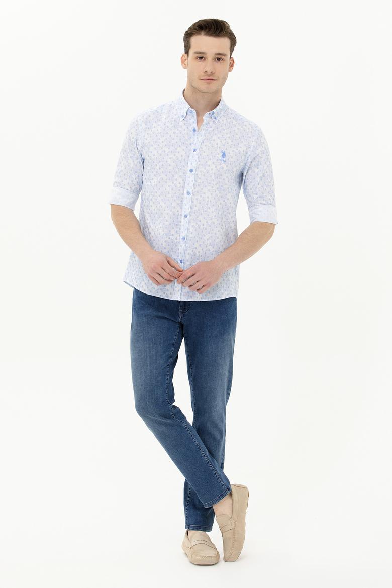Erkek Mavi Uzun Kollu Gömlek - 50263152038