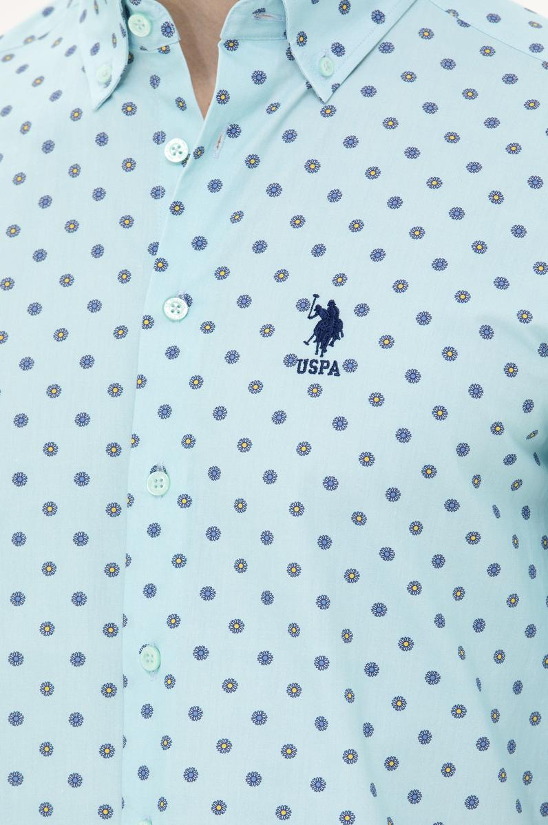 Erkek Su Yeşili Uzun Kollu Gömlek