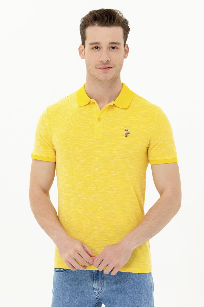 Erkek Koyu Sarı Polo Yaka Tişört