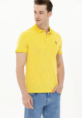 Erkek Koyu Sarı Polo Yaka Tişört - 50263371039
