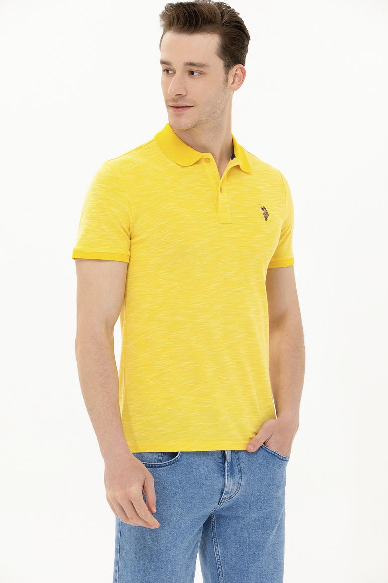 Erkek Koyu Sarı Polo Yaka Tişört - 50263371039