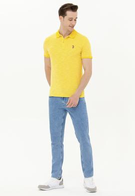 Erkek Koyu Sarı Polo Yaka Tişört - 50263371039