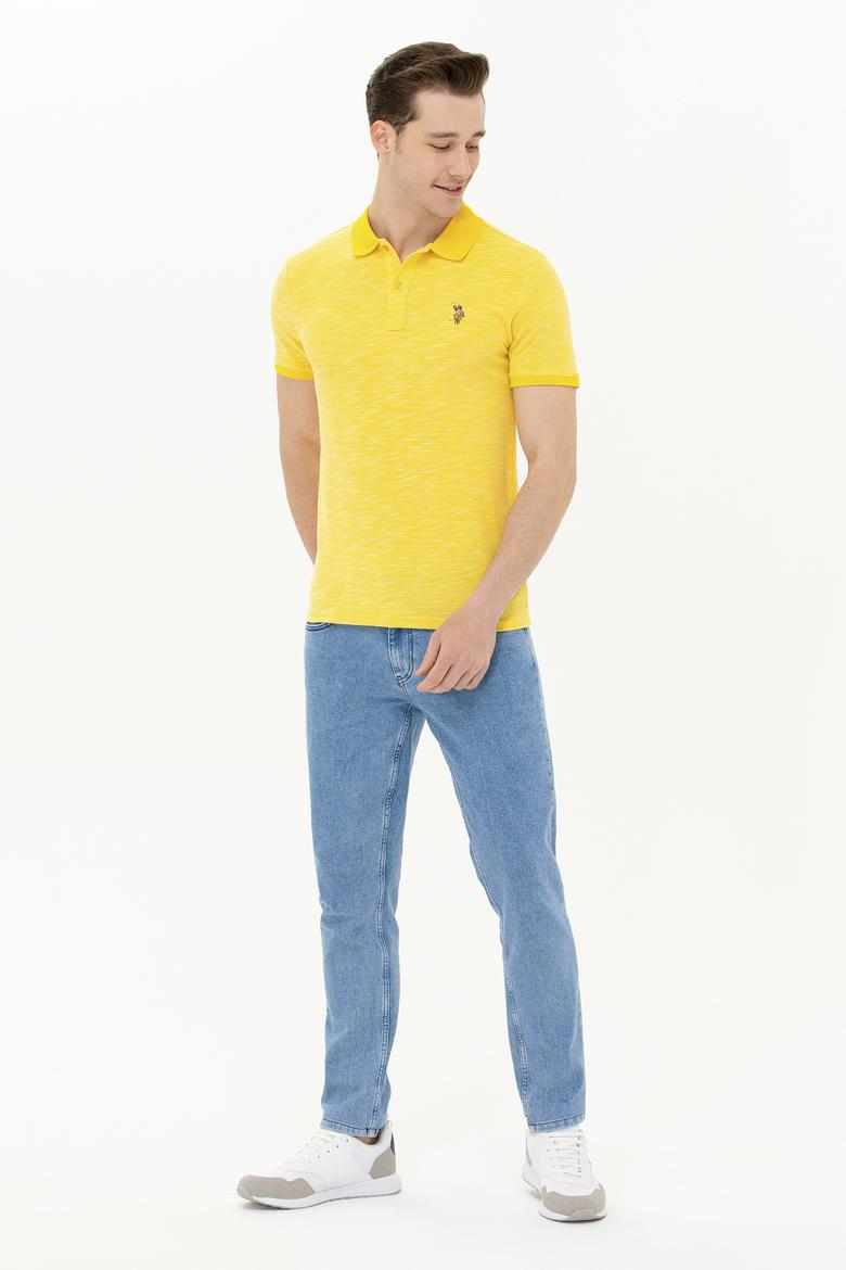 Erkek Koyu Sarı Polo Yaka Tişört - 50263371039