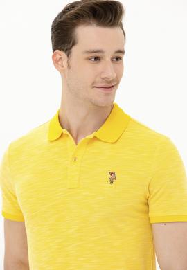 Erkek Koyu Sarı Polo Yaka Tişört - 50263371039