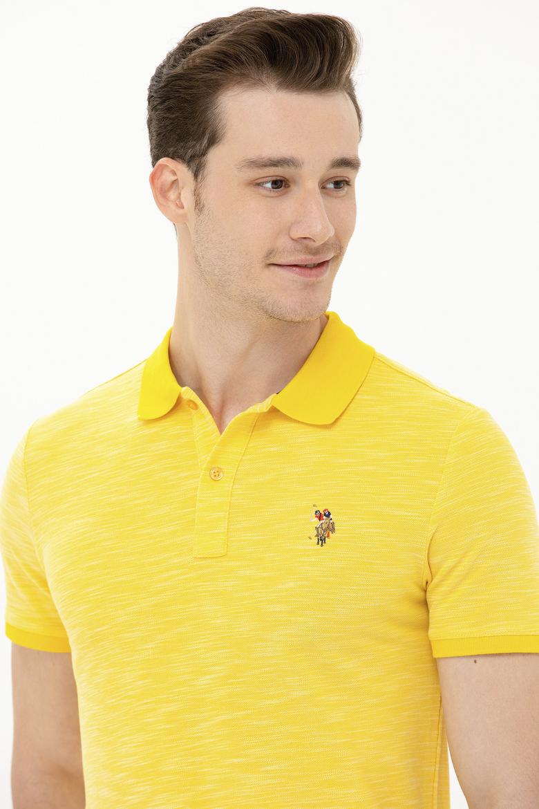 Erkek Koyu Sarı Polo Yaka Tişört - 50263371039