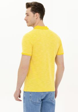 Erkek Koyu Sarı Polo Yaka Tişört - 50263371039