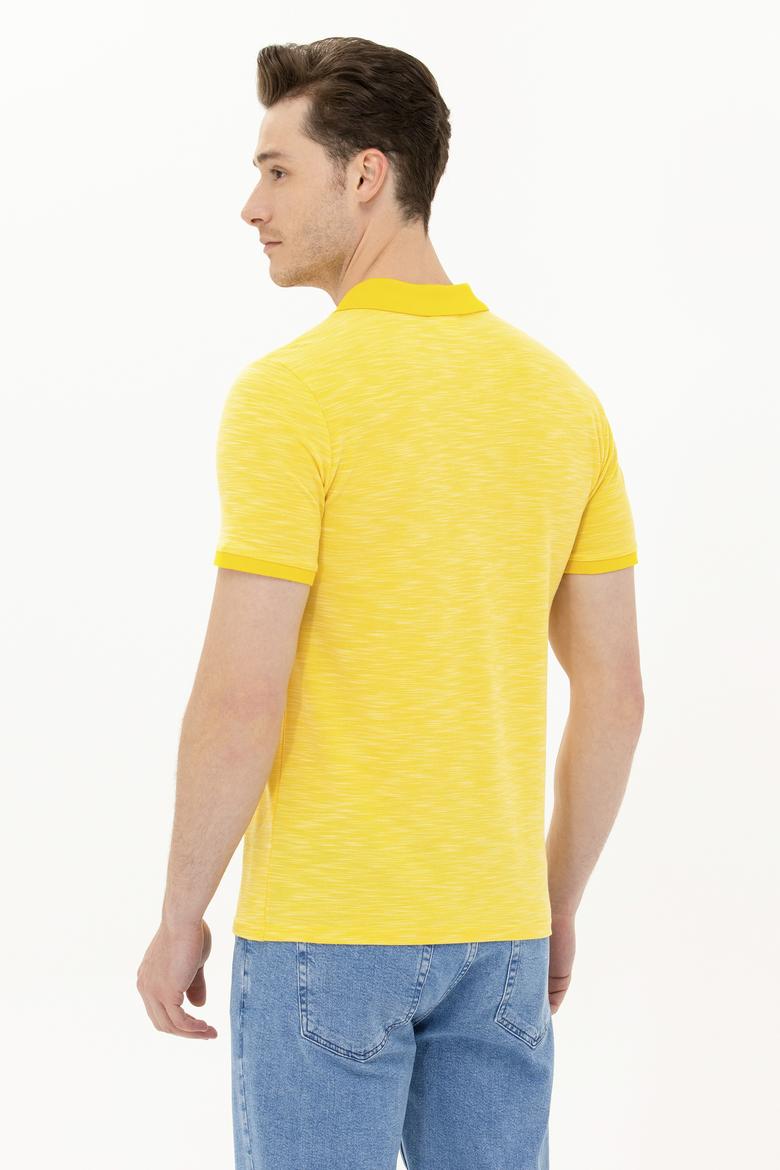 Erkek Koyu Sarı Polo Yaka Tişört - 50263371039