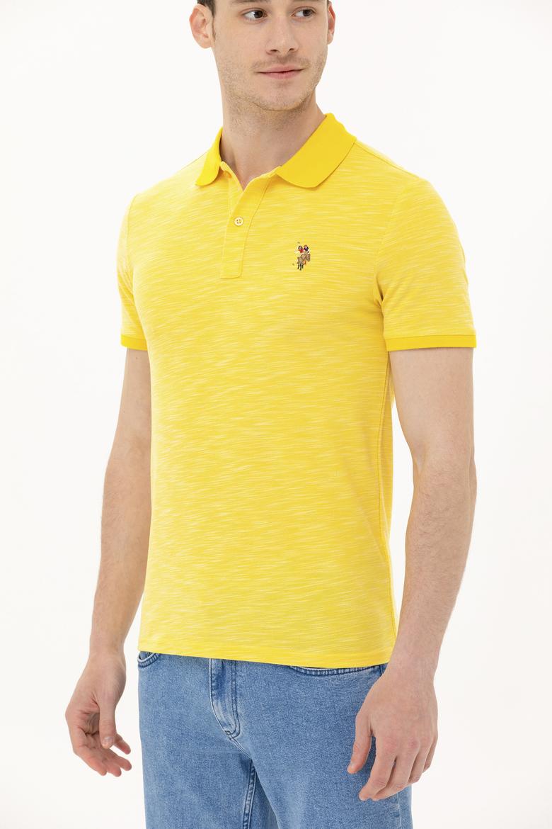 Erkek Koyu Sarı Polo Yaka Tişört - 50263371039