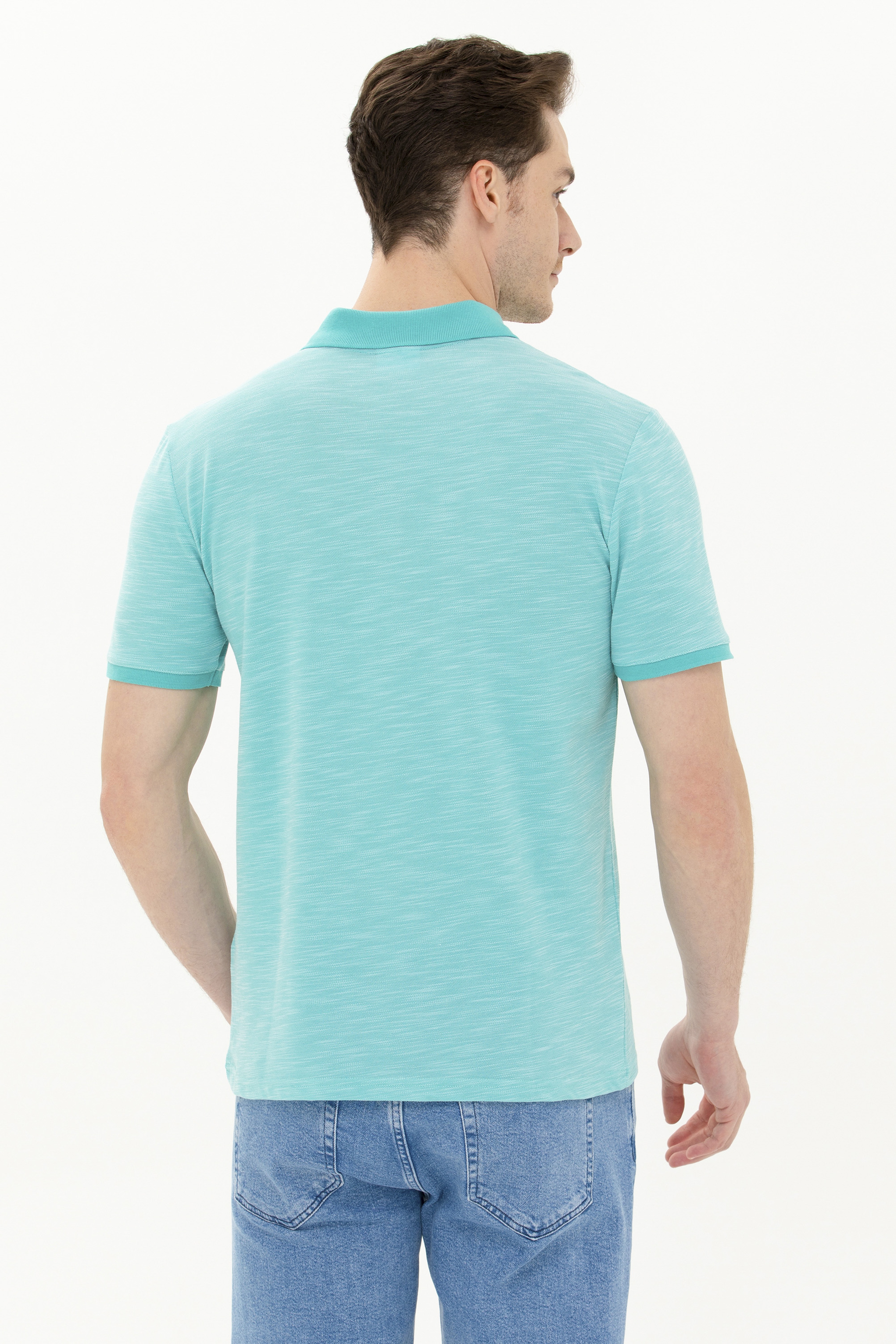 Erkek Mint Polo Yaka Tişört