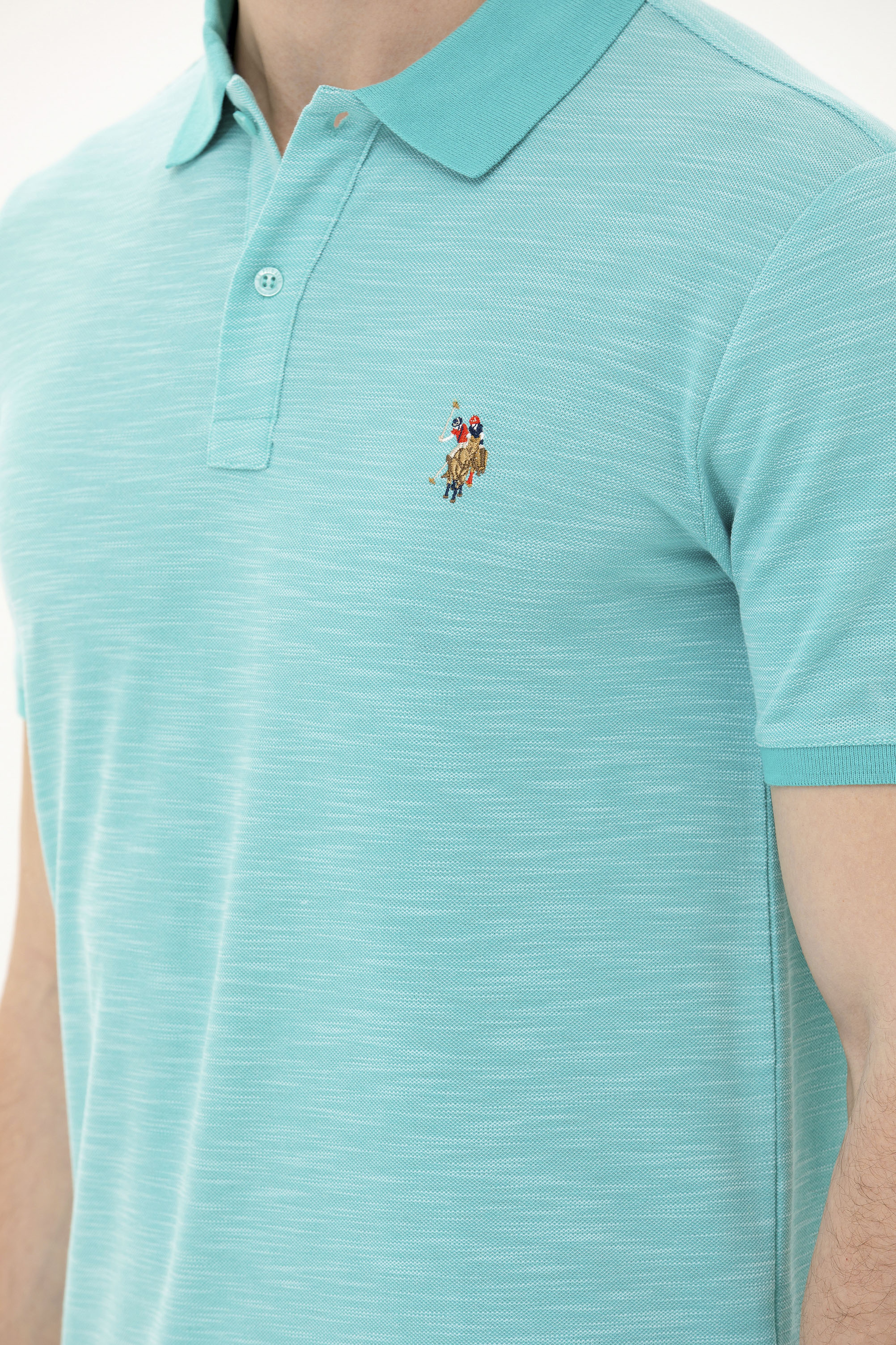 Erkek Mint Polo Yaka Tişört