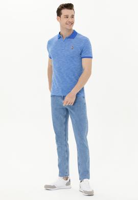 Erkek Saks Polo Yaka T-Shirt - 50263371065