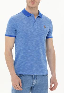 Erkek Saks Polo Yaka T-Shirt - 50263371065
