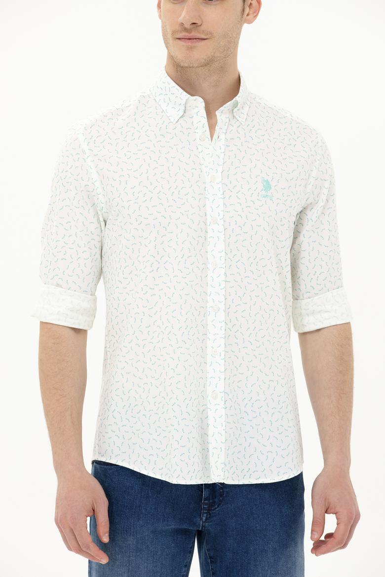 Erkek Mint Uzun Kollu Gömlek - 50264087019