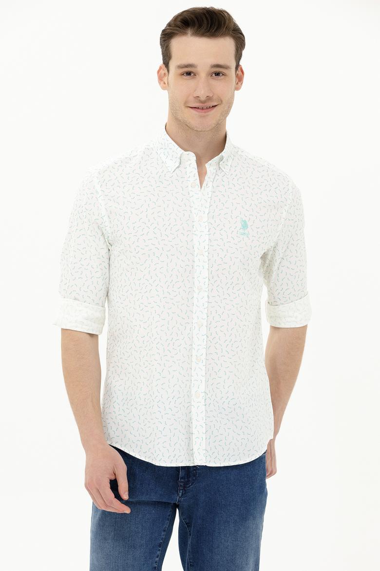 Erkek Mint Uzun Kollu Gömlek - 50264087019