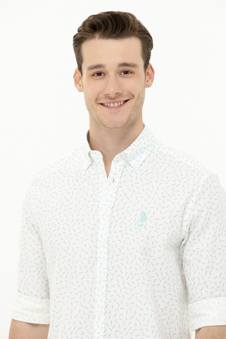 Erkek Mint Uzun Kollu Gömlek - 50264087019