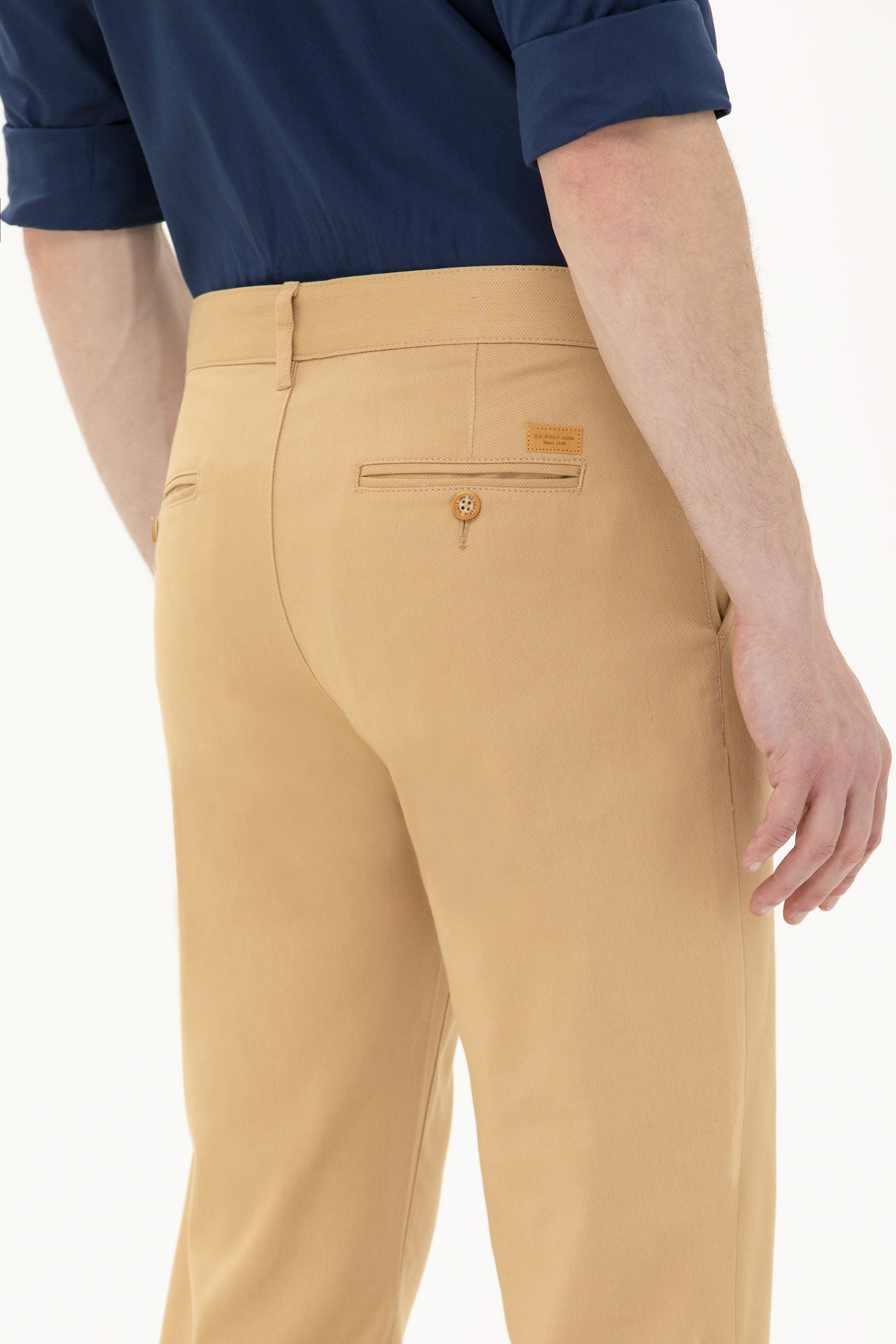 Erkek Slim Fit Camel Kanvas / Chino Pantolon - Image 7