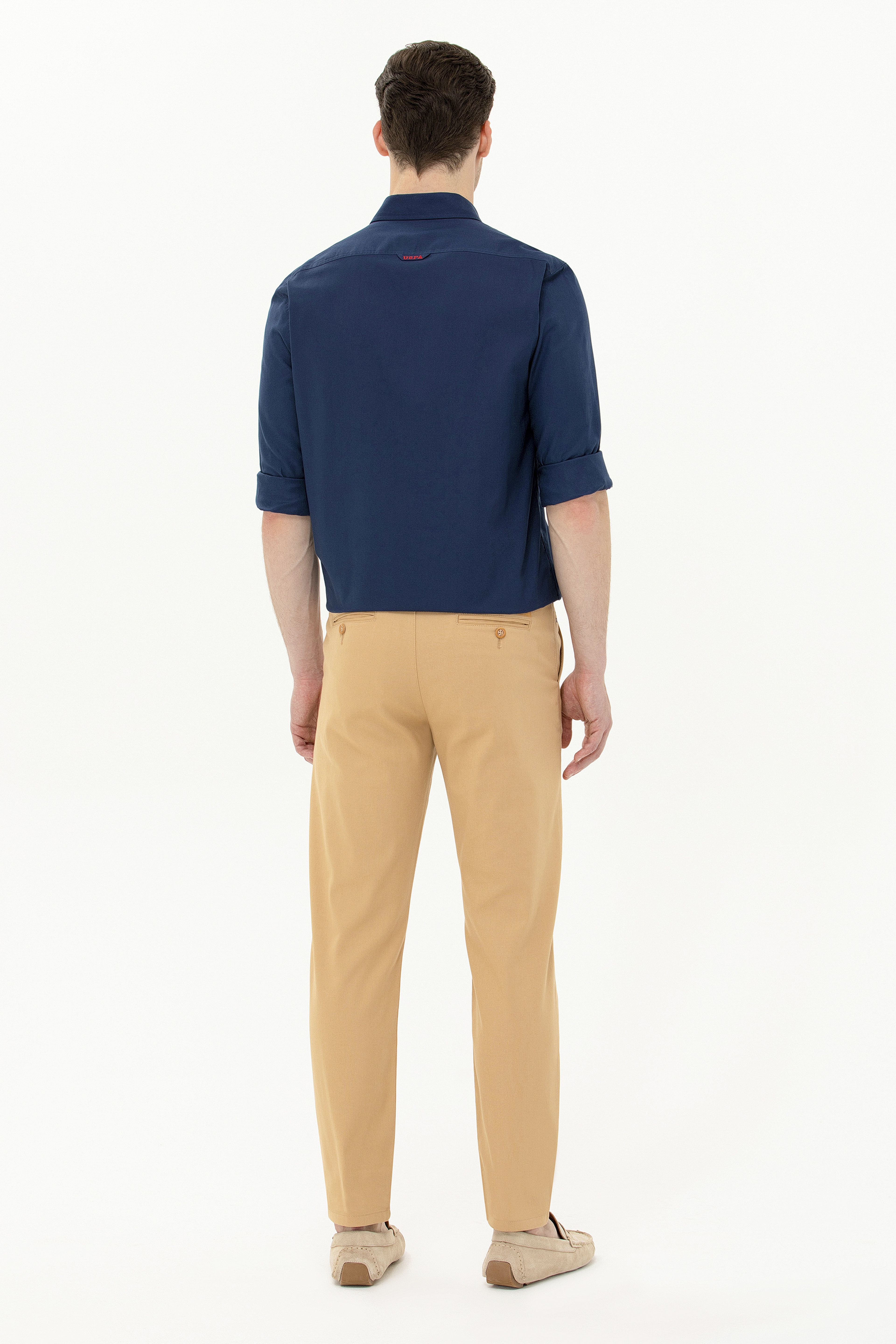 Erkek Slim Fit Camel Kanvas / Chino Pantolon - Image 4