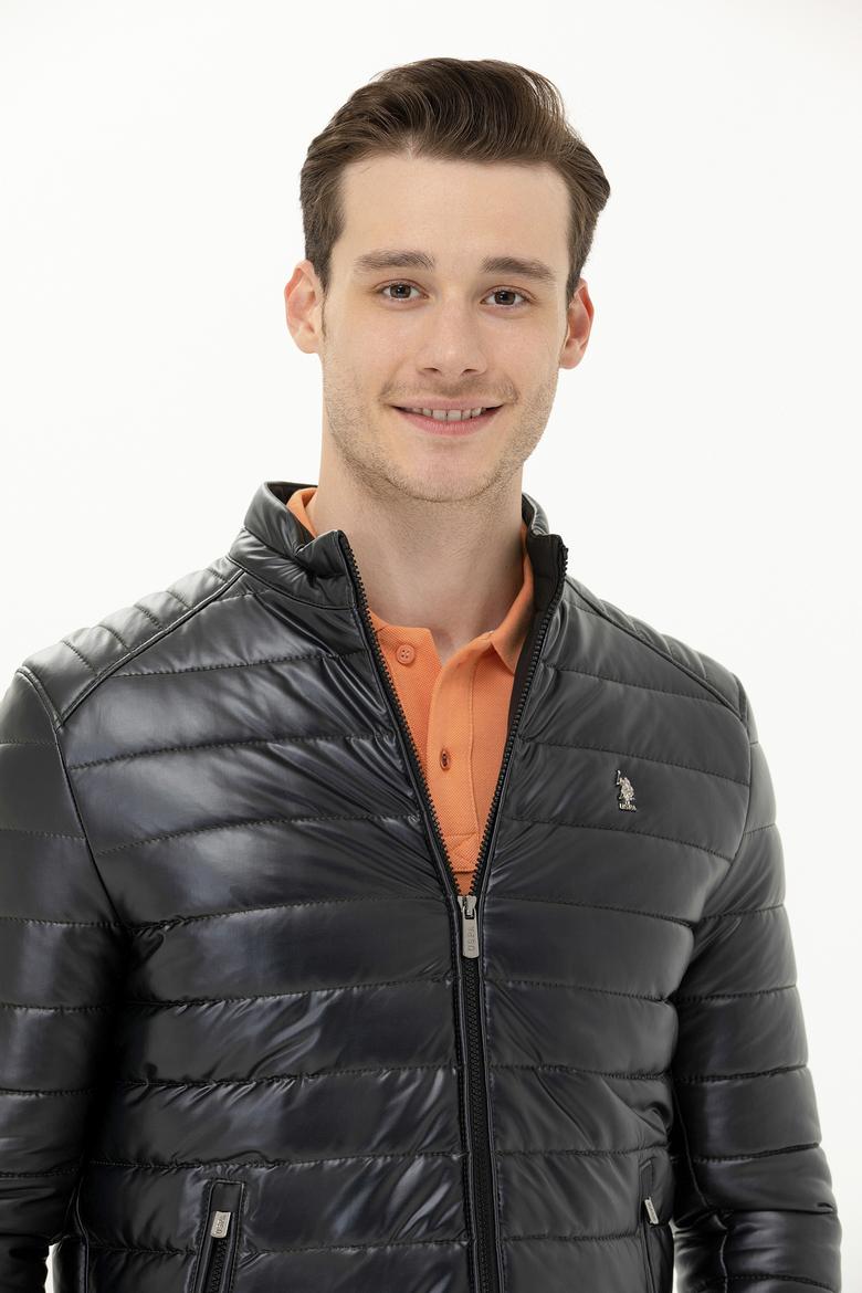 Erkek Haki Deri Ceket - 50269044002