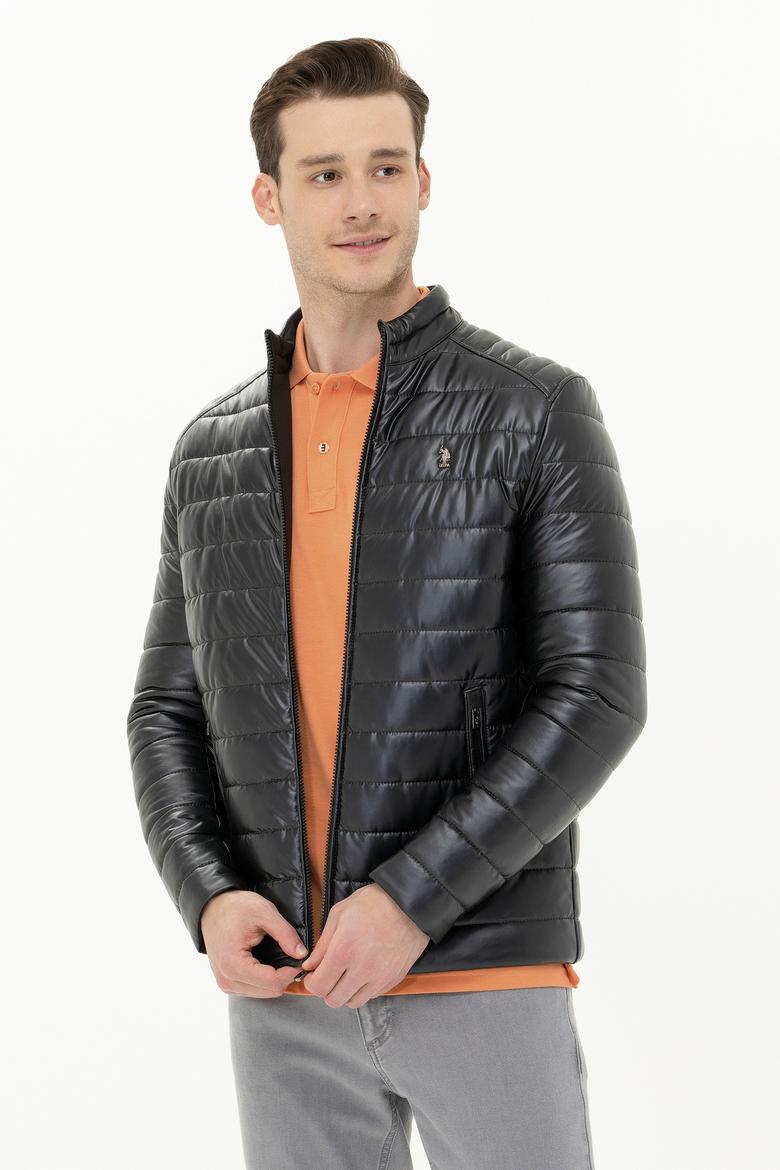 Erkek Haki Deri Ceket - 50269044002