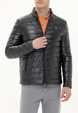 Erkek Haki Deri Ceket - 50269044002