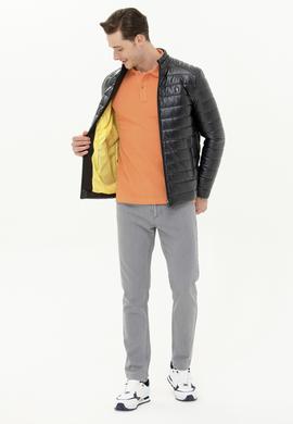 Erkek Haki Deri Ceket - 50269044002